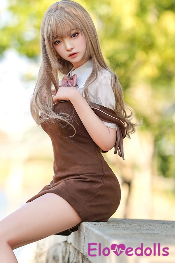 Búp bê tình dục Nhật Bản 148cm cúp D bằng silicon, ngực nhỏ màu vàng, môi tự nhiên, bộ sưu tập 3