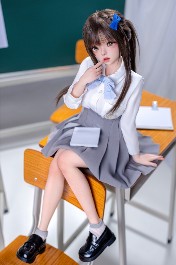 100cm E Cup Silicone Petite Gray Eyes Thin Lips Anime Sex Doll Detail View 3