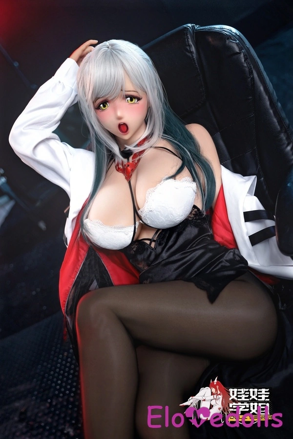 Boneka Seks Jepang 161cm E Cup Silikon Putih Payudara Ekstra Besar Mata Abu-abu