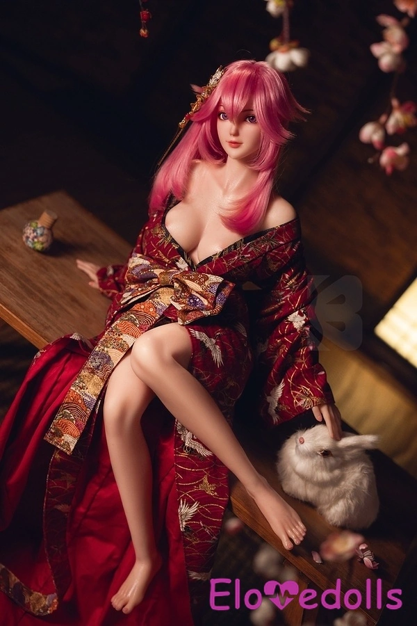 76cm A Cup Σιλικόνη Μικρά Στήθη Ροζ Petite Anime Σεξ Κούκλες Συλλογή 3