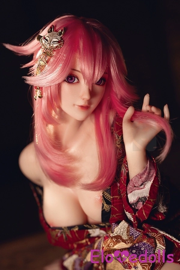 76cm A Cup Σιλικόνη Ροζ Γεμάτα Χείλη Petite Anime Sex Doll Gallery 4