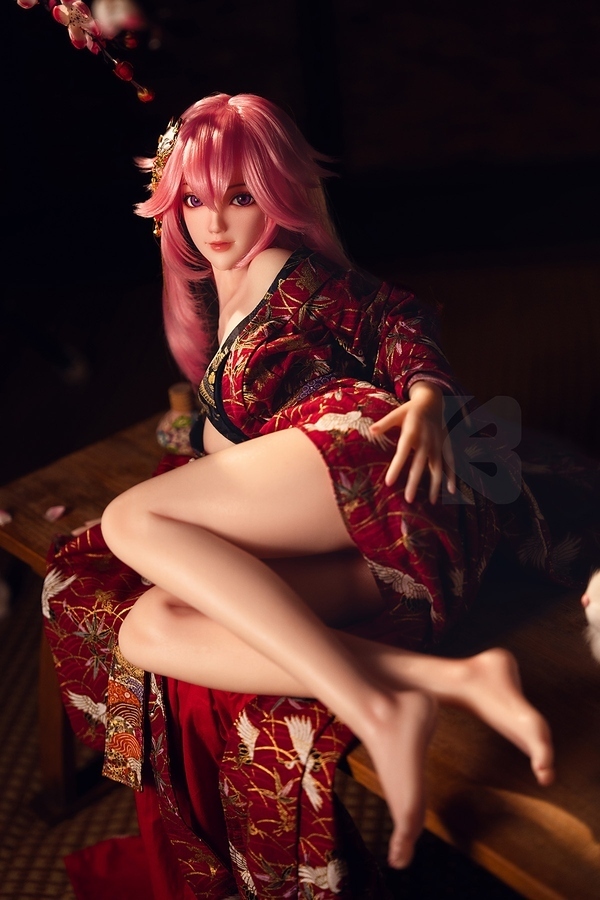 76cm A Cup Silicone Petite Amber Eyes Small Breasts Anime Sex Doll Gallery 6