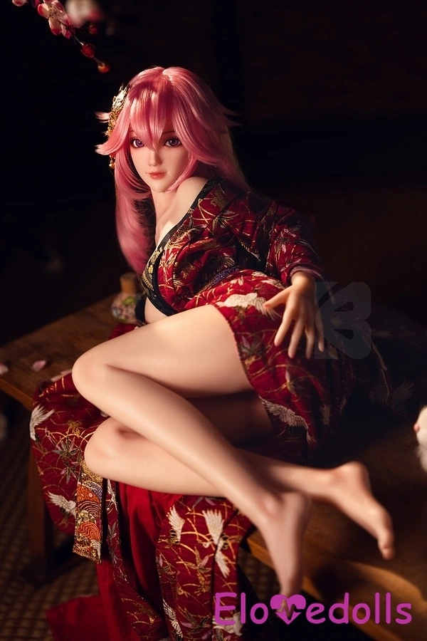 76cm A Cup Σιλικόνη Petite Amber Eyes Μικρά Στήθη Anime Sex Doll Gallery 6