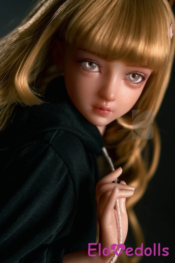 Búp bê tình dục mini ngực nhỏ bằng silicon B Cup 61cm, mắt hổ phách, chi tiết xem 9