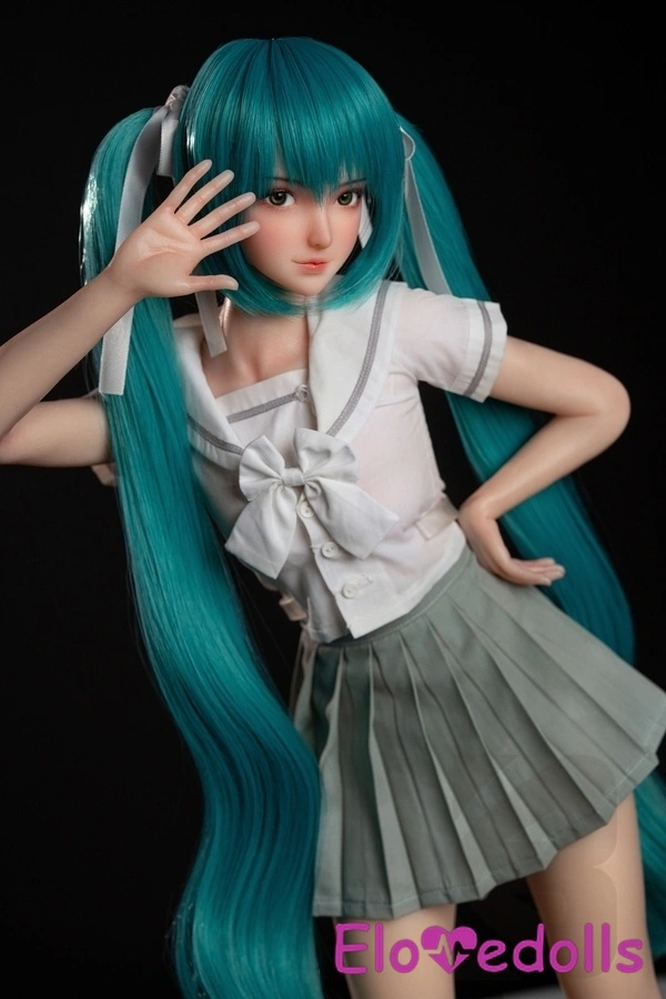 Búp bê tình dục Anime ngực nhỏ 61cm cúp B bằng silicon mắt xanh Bộ sưu tập 4