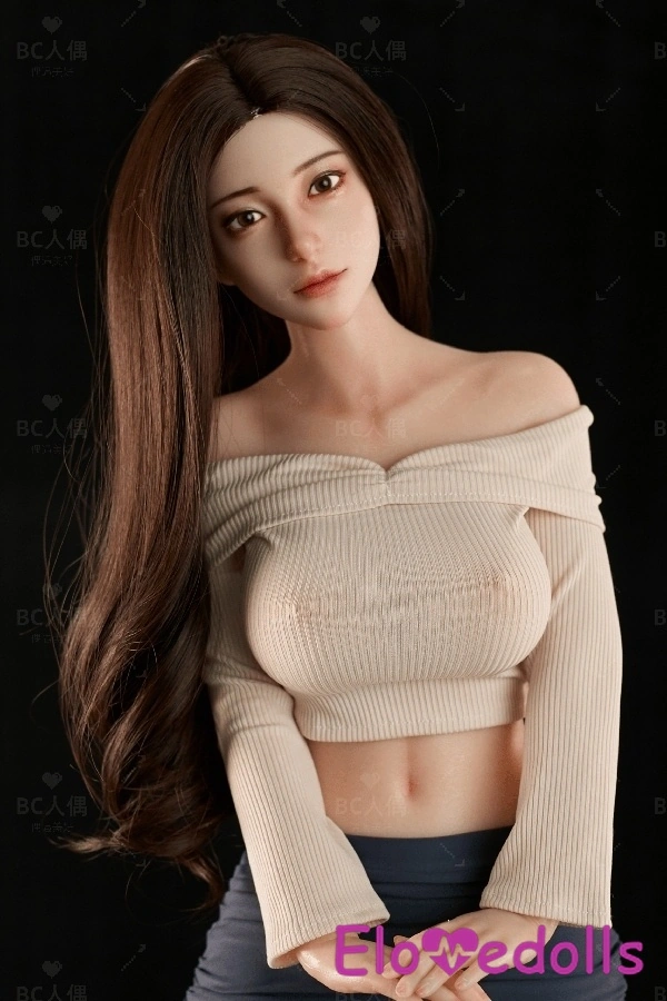 76 см C Cup Силіконова середня грудь сірого кольору тонкі губи міні-лелька продукт