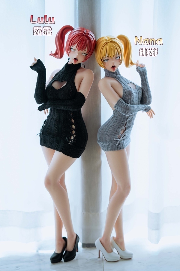 61cm E Cup Silicone Gray Eyes Small Breasts Blonde Anime Sex Doll Product