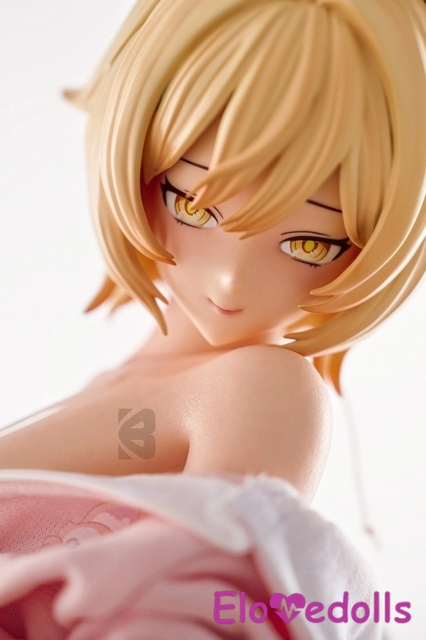 Boneka Seks Anime Mata Amber Pirang Payudara Kecil Silikon Cup B 61cm