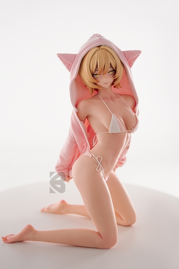 61cm B Cup Silicone Amber Eyes Blonde Thin Lips Anime Sex Doll Gallery 7