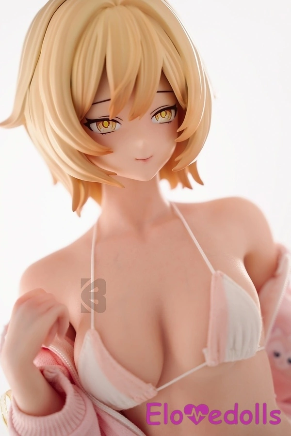 Búp bê tình dục Anime ngực B 61cm bằng silicon, môi mỏng, tóc vàng, chi tiết xem 10