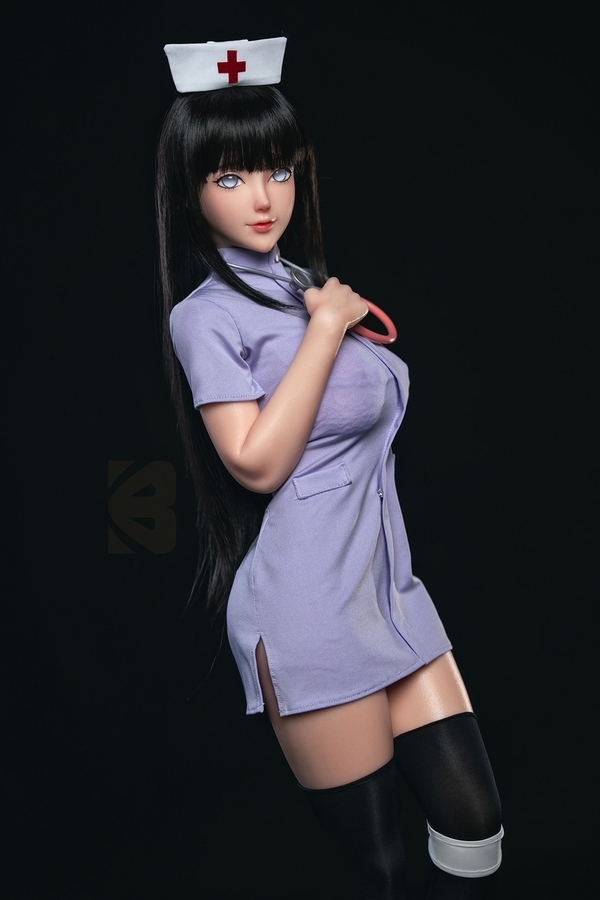 76cm C Cup Silicone Gray Eyes Small Breasts Black Anime Sex Doll Gallery 3