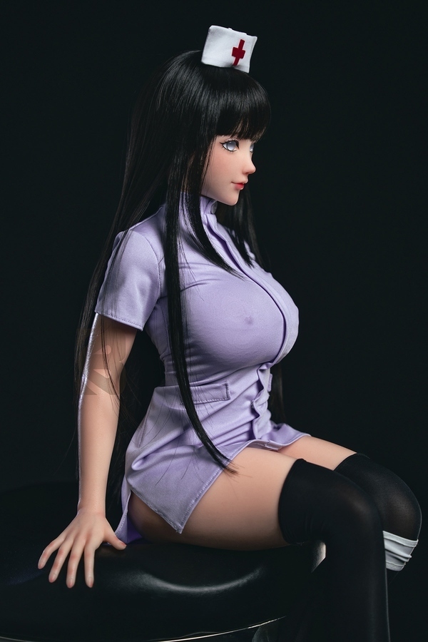 76cm C Cup Silicone Petite Gray Eyes Black Anime Sex Doll Gallery 8