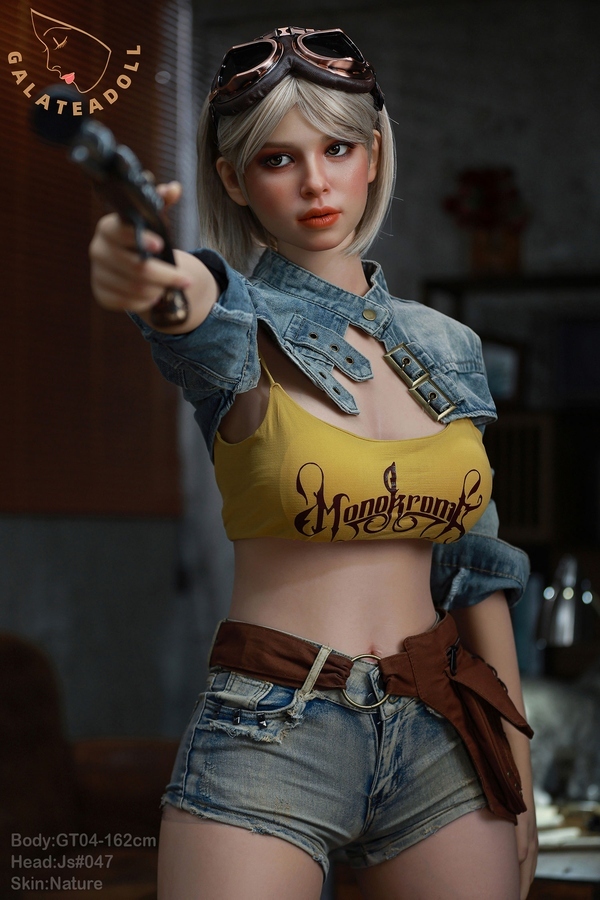 162cm E Cup Silicone Amber Eyes Blonde Full Lips Realistic Sex Doll Gallery 5