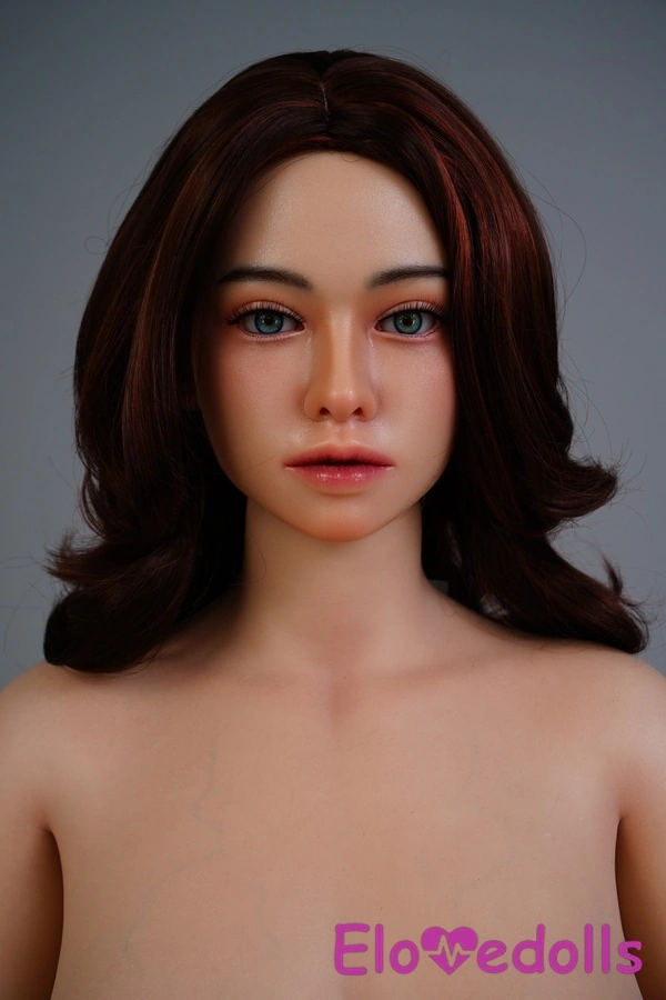 ตุ๊กตาเซ็กส์ซิลิโคนสีน้ำตาลเข้มขนาด 162 ซม. คัพ E คัพ E ดวงตาสีเหลืองอำพัน สมจริง รายละเอียด 18