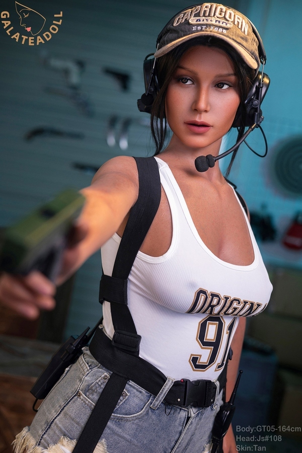 164cm E Cup Silicone Amber Eyes Full Lips Black Realistic Sex Doll Gallery 3