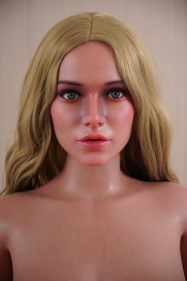 162cm E Cup Silicone Thin Lips Amber Eyes Blonde Realistic Sex Doll Detail View 27