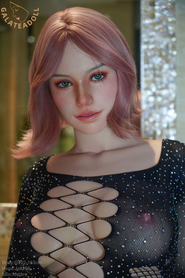 163cm F Cup Silicone Amber Eyes Pink Petite Realistic Sex Doll Product