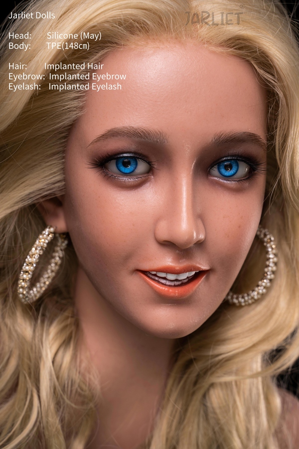 148cm E Cup Silicone Head & TPE Body Amber Eyes Petite Breasts Voluptuous European Sex Doll Detail View 31