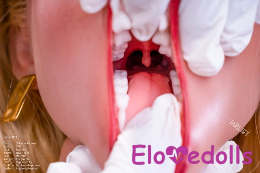 148cm E Cup Silicone Head & TPE Body Thin Lips Blue Eyes Blonde European Sex Doll Gallery 3