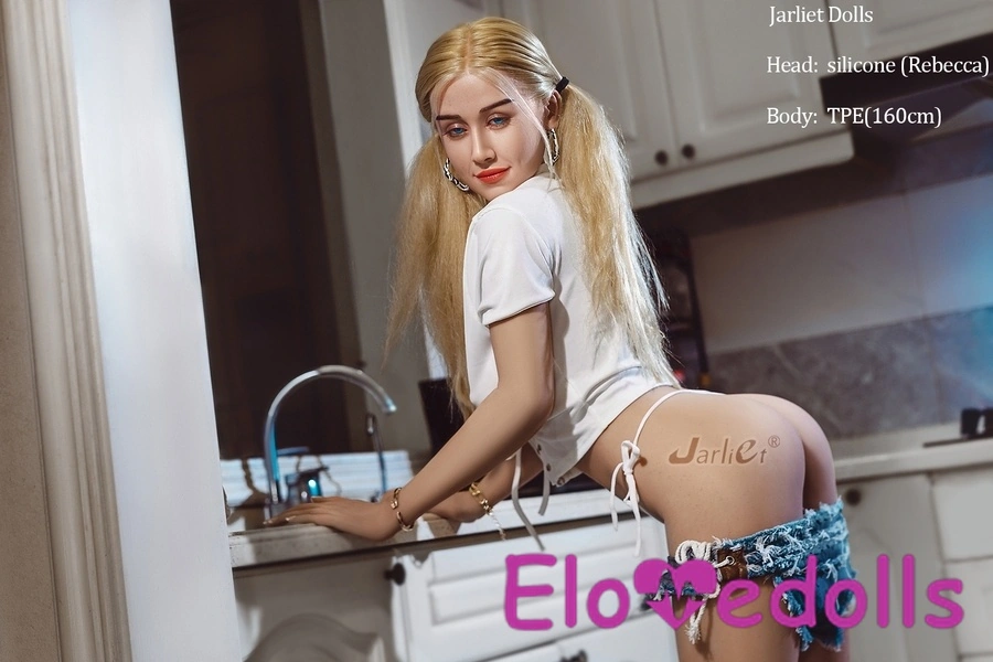 160cm silikonová hlavička E a tělo z TPE, blondýnka s malými prsy, smyslná evropská sex panenka, detailní pohled 6