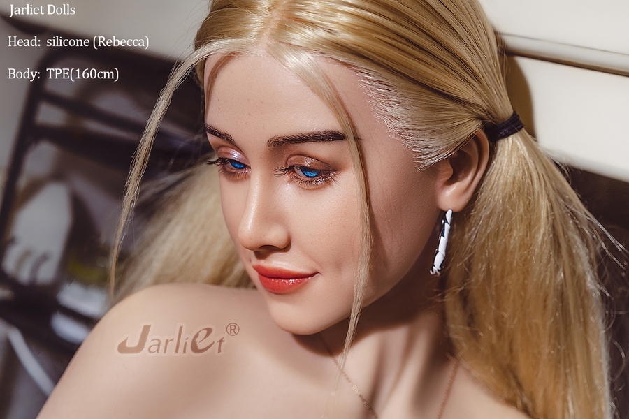 160cm E Cup Silicone Head & TPE Body Small Breasts Amber Eyes Glossy Lips European Sex Doll Detail View 8