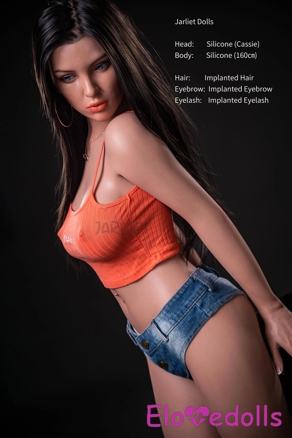 گالری عروسک جنسی آسیایی با سر سیلیکونی و بدنه TPE با سایز 160 سانتی‌متر و سینه‌های کوچک و ظریف، لب‌های نازک، کاپ E، 5