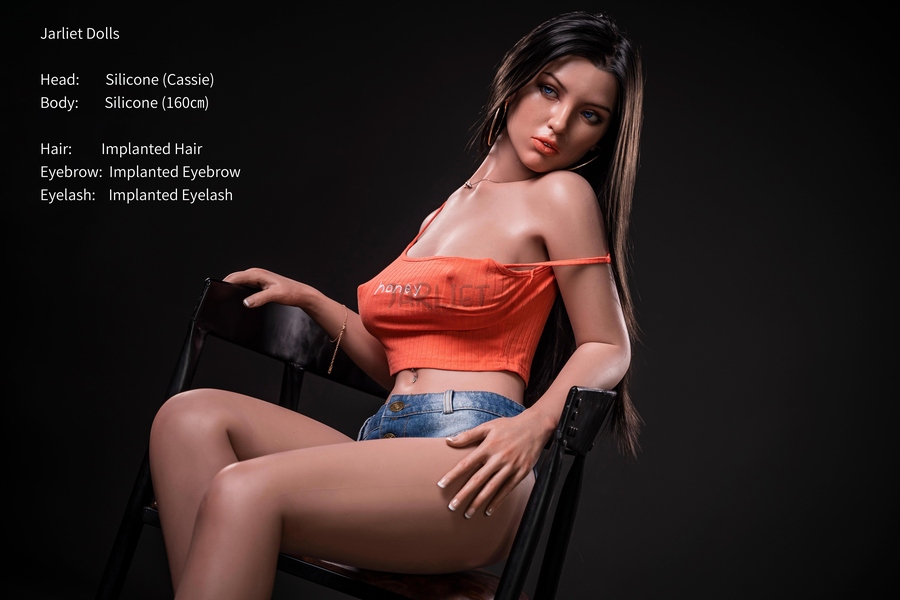 160cm E Cup Silicone Head & TPE Body Black Petite Breasts Thin Lips Asian Sex Doll Detail View 2