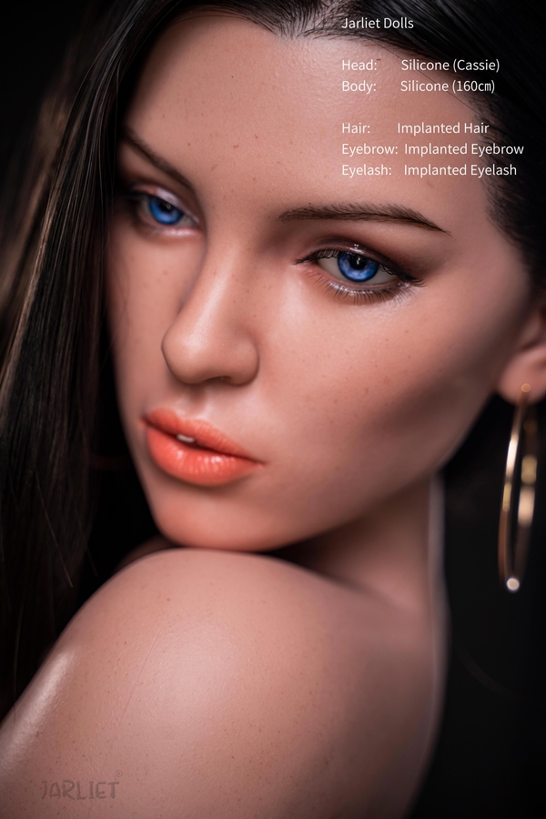 160cm E Cup Silicone Head & TPE Body Black Amber Eyes Athletic Asian Sex Doll Detail View 30