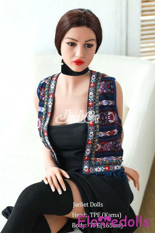 Búp bê tình dục Châu Á 165cm A Cup TPE Môi mỏng Màu đen Mắt xanh Bộ sưu tập 6