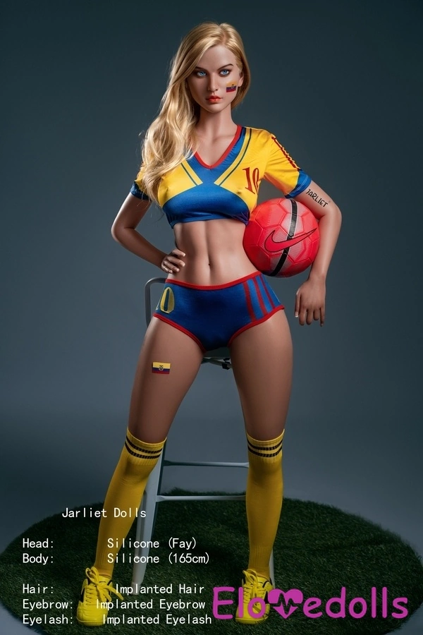 Boneca sexual americana loira de silicone com olhos âmbar e lábios carnudos de 165 cm C Cup