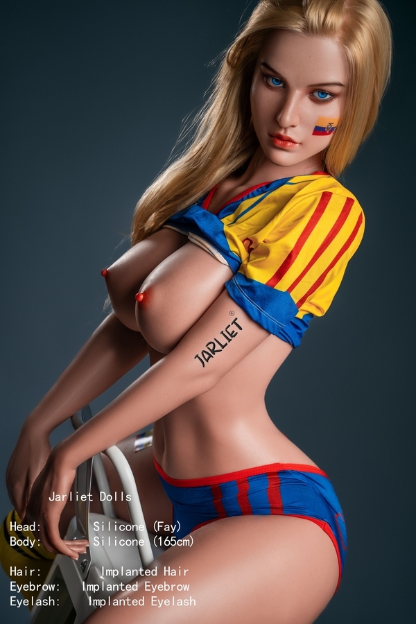 165cm C Cup Silicone Petite Breasts Blonde Amber Eyes American Sex Doll Detail View 10