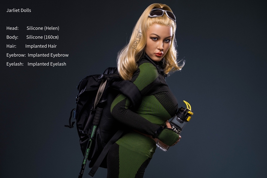 160cm C Cup Silicone Green Eyes Blonde Full Lips Sex Doll Gallery 5