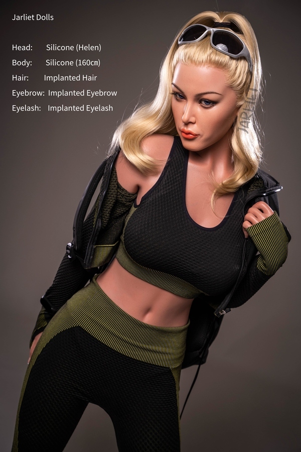 160cm C Cup Silicone Green Eyes Full Lips Blonde Sex Doll Gallery 8