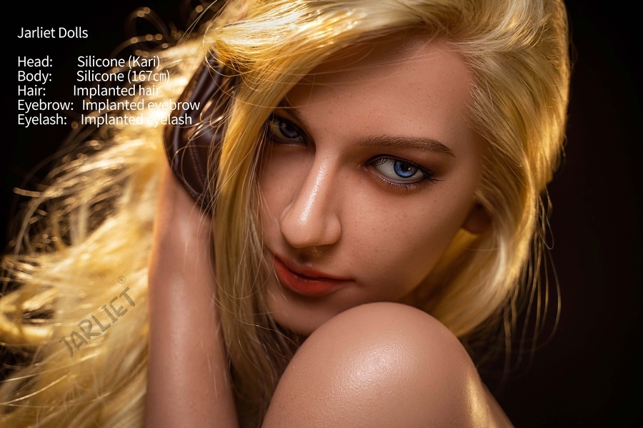 167cm B Cup Silicone Amber Eyes Full Lips Blonde Sex Doll Detail View 7