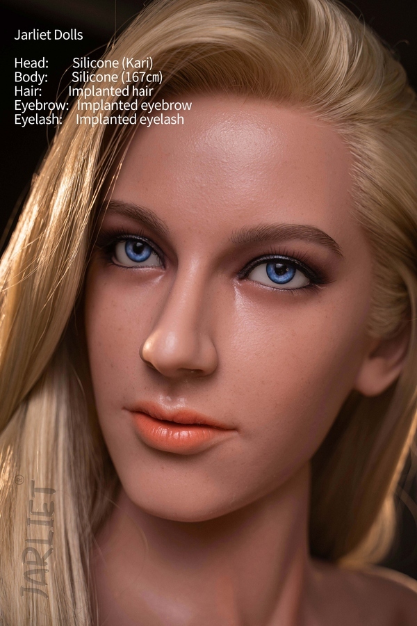 167cm B Cup Silicone Full Lips Amber Eyes Blonde Sex Doll Detail View 20
