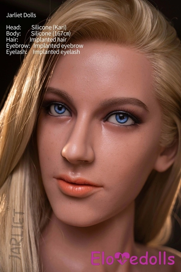 167cm B Cup Silicone Full Lips Amber Eyes Blonde Sex Doll Detail View 20