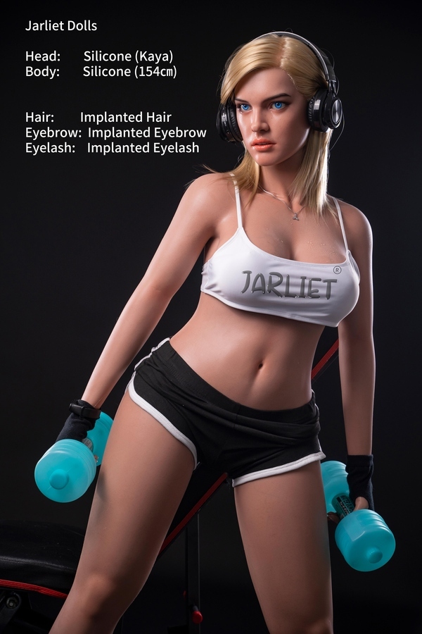 154cm D Cup Silicone Small Breasts Blonde Hazel Eyes Sex Doll Gallery 4