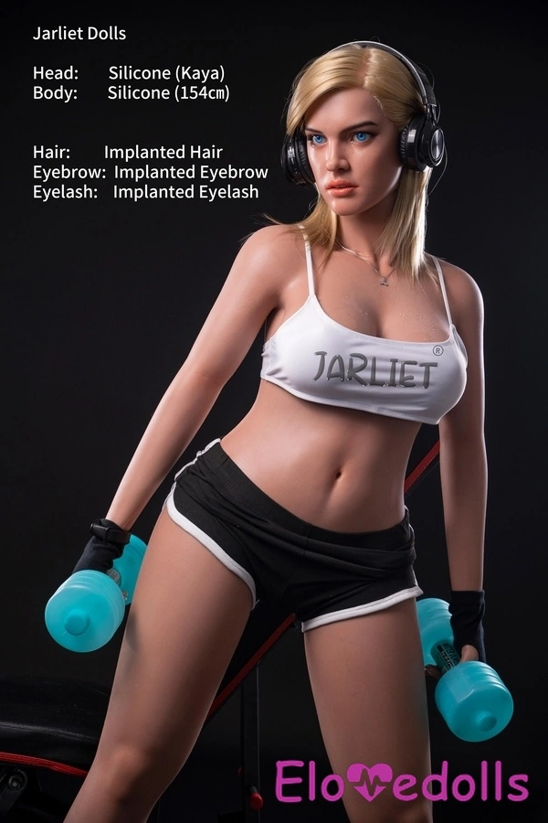 Búp bê tình dục 154cm D Cup ngực nhỏ bằng silicon màu vàng nâu mắt nâu Bộ sưu tập 4