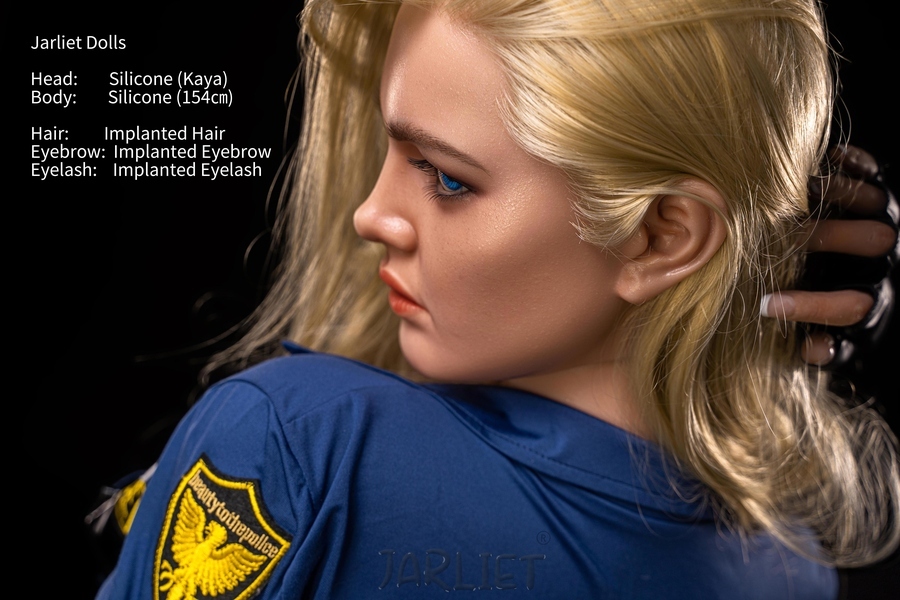 154cm D Cup Silicone Voluptuous Blonde Blue Eyes Sex Doll Detail View 3
