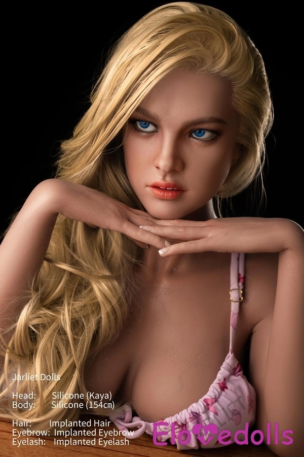 دمية جنسية مثيرة من السيليكون بمقاس D بطول 154 سم، ذات شفاه لامعة وشقراء، عرض التفاصيل 31