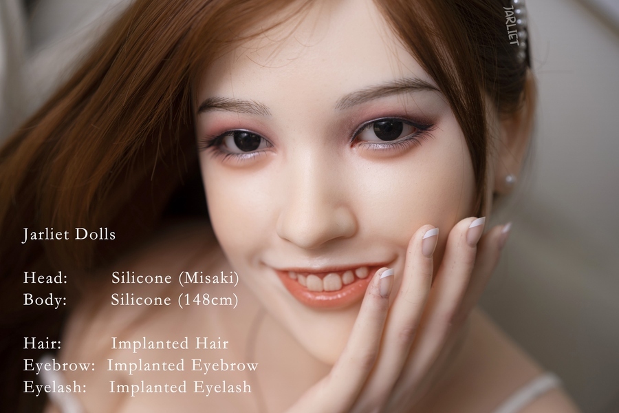 148cm E Cup Silicone Petite Breasts Gray Eyes Thin Lips Asian Sex Doll Gallery 3