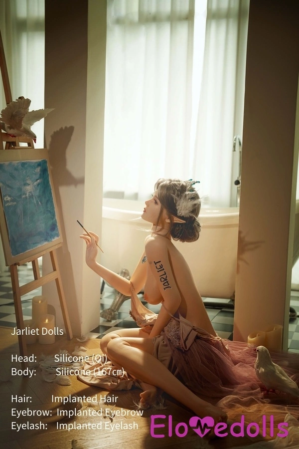 Búp bê tình dục người nổi tiếng 167cm cúp B bằng silicon, ngực nhỏ màu nâu, mắt hổ phách, xem chi tiết 38