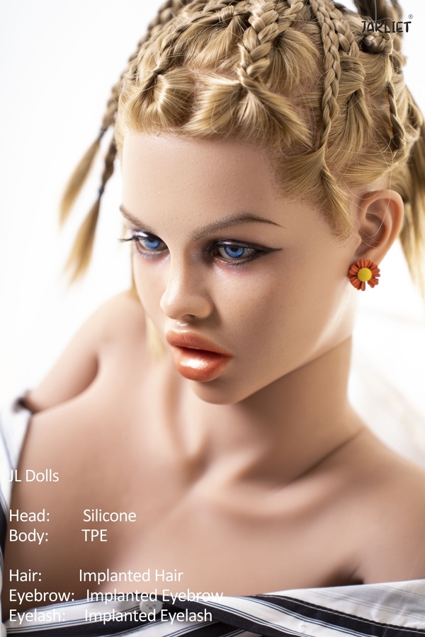 148cm E Cup Silicone Head & TPE Body Voluptuous Full Lips Blue Eyes Realistic Sex Doll Product