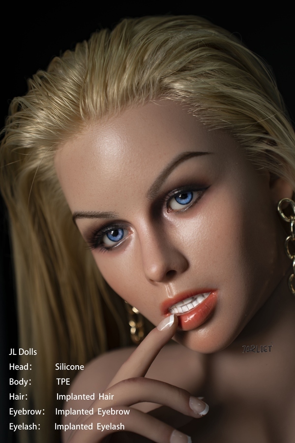 148cm E Cup Silicone Head & TPE Body Thin Lips Blonde Voluptuous Realistic Sex Doll Gallery 4