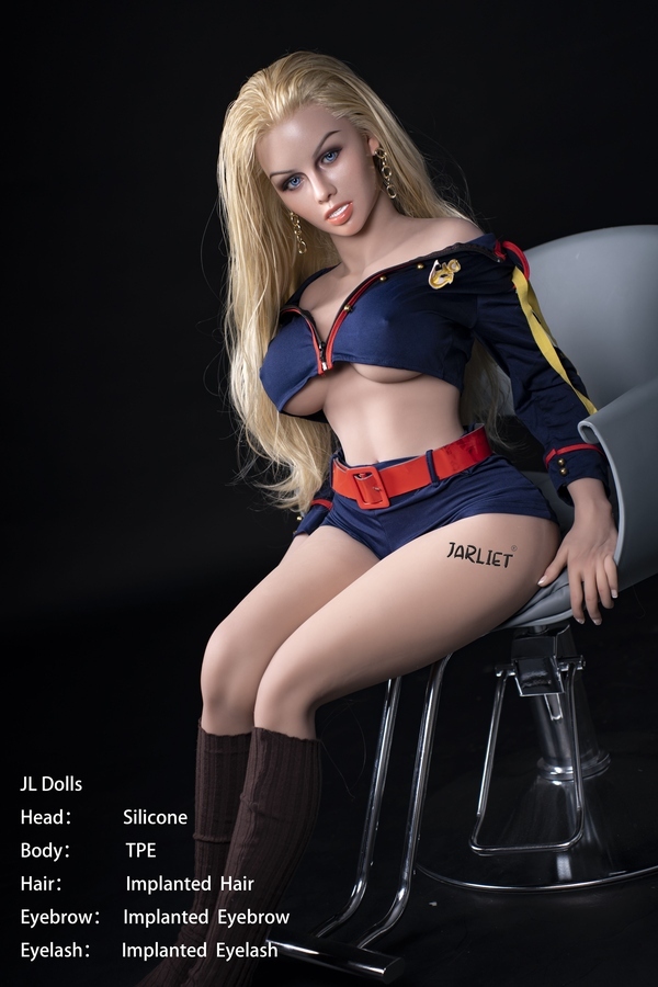 148cm E Cup Silicone Head & TPE Body Blue Eyes Blonde Voluptuous Realistic Sex Doll Detail View 5