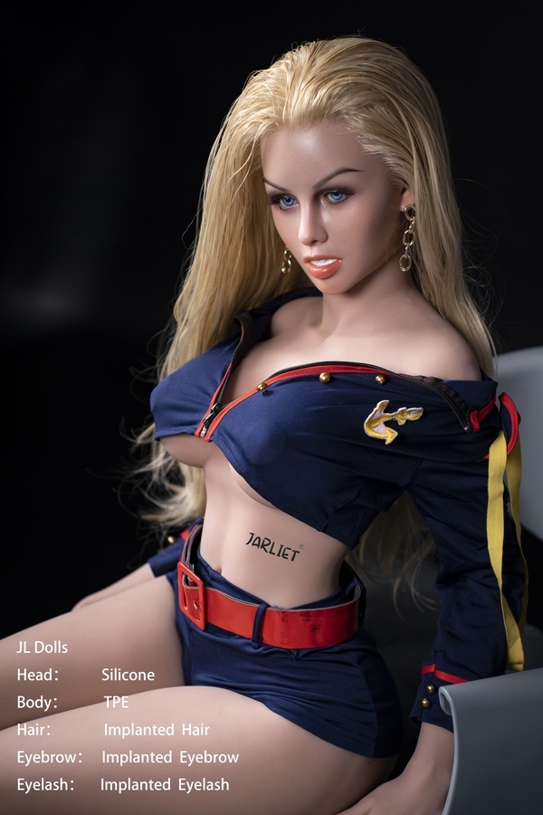 148cm E Cup Silicone Head & TPE Body Blue Eyes Thin Lips Blonde Realistic Sex Doll Detail View 7