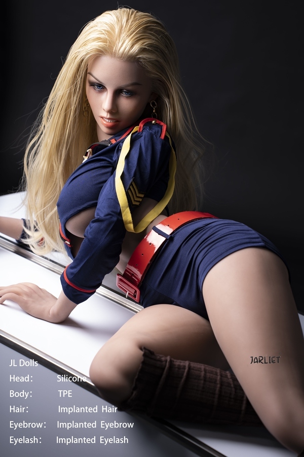 148cm E Cup Silicone Head & TPE Body Blue Eyes Voluptuous Blonde Realistic Sex Doll Detail View 11