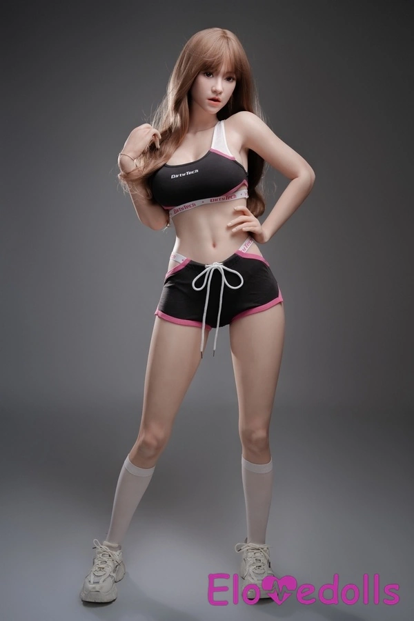 گالری عروسک جنسی واقع گرایانه 158 سانتی متری G Cup سیلیکونی ورزشی ریزه میزه چشم خاکستری 2