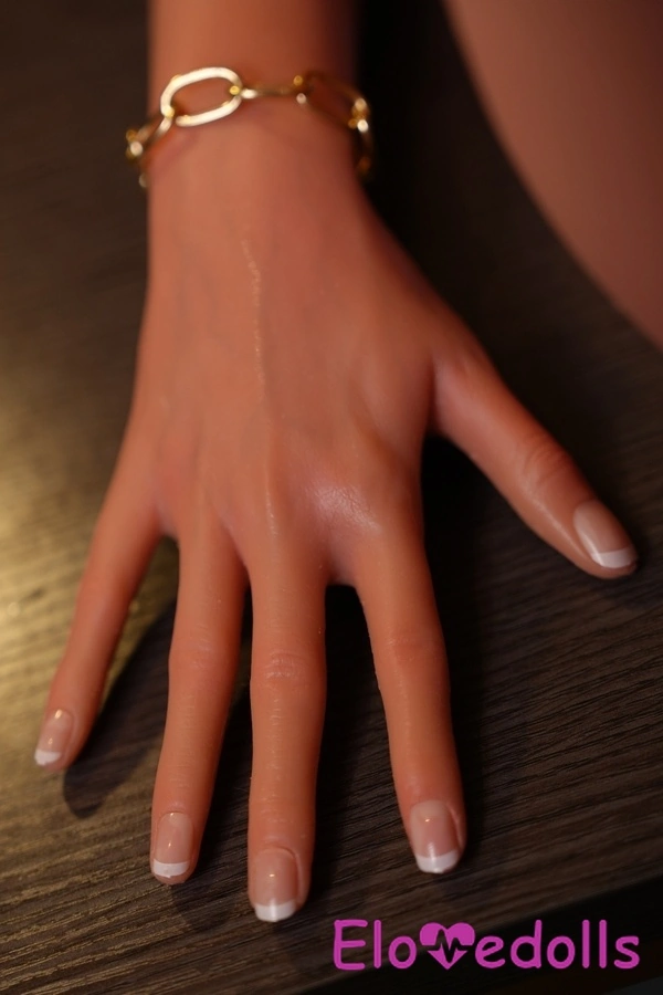 163cm F-kupa Silikon Blonda Tunna Läppar Små Bröst Realistisk Sexdocka Detaljvy 17