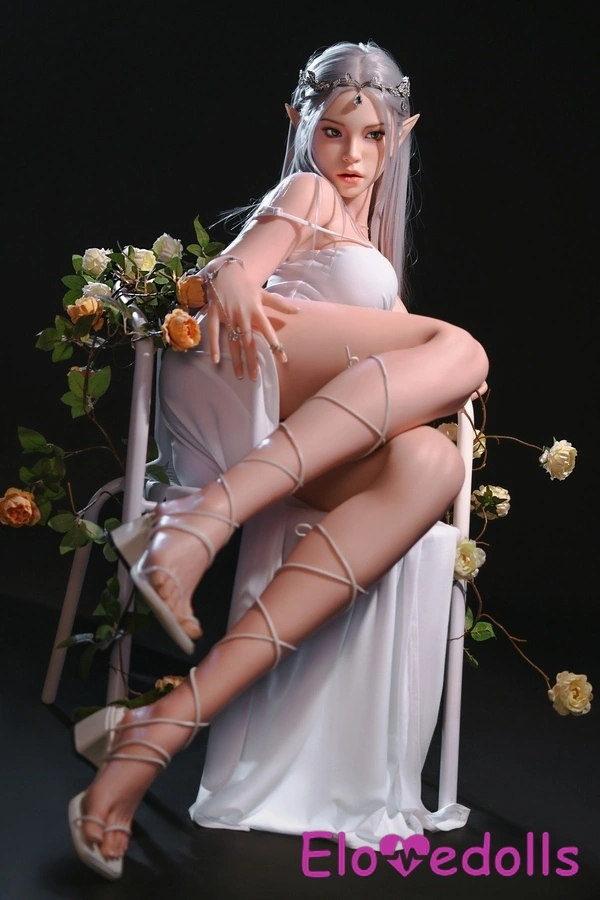 165cm E Cup Σιλικόνης με Λευκά Γκρίζα Μάτια, Φανταστική Κούκλα Σεξ με 8